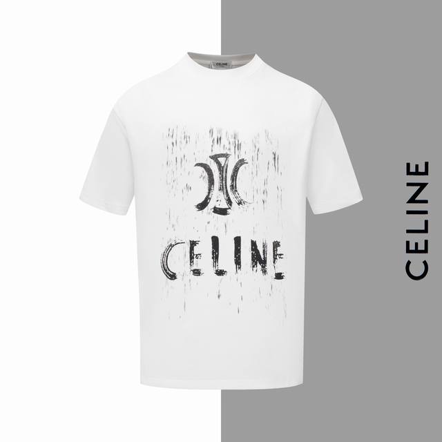 款号#Z5 赛琳限定字母标志印花圆领短袖 celine官网一致款式 面料 32支双纱280克纯棉面料 同缸同色织染螺纹 颜色一致 工艺 进口机器白墨直喷印花工艺