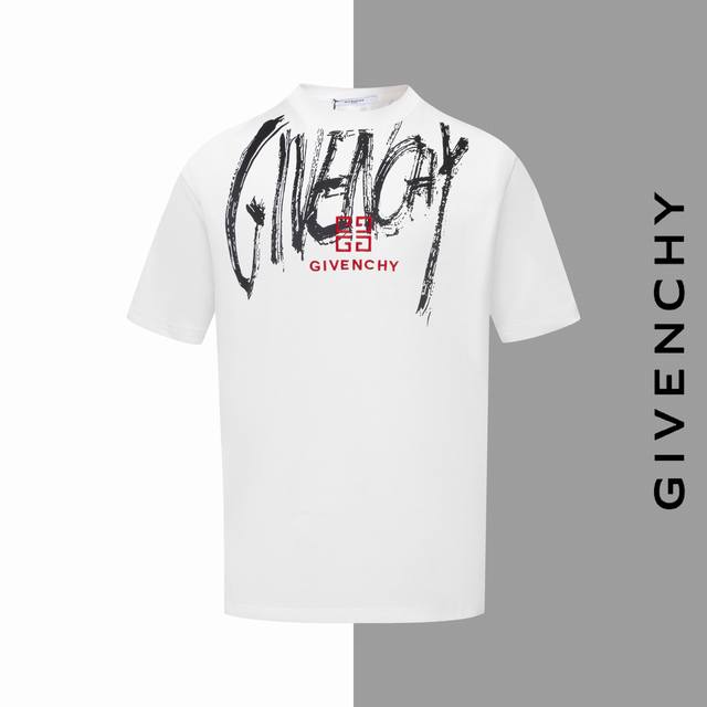 款号#Z161 纪梵希前后字母中间刺绣小标圆领短袖 givenchy官网一致款式 面料 32支双纱280克纯棉面料 同缸同色织染螺纹 颜色一致 工艺 进口机器白