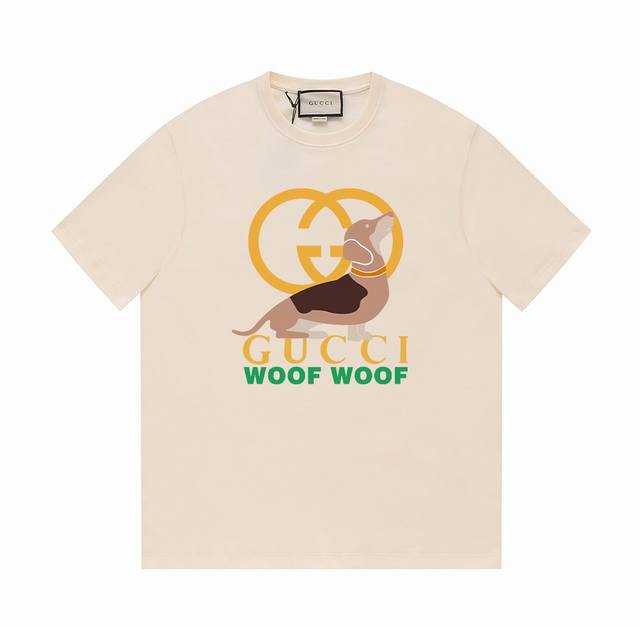 gucci古驰24Ss夏季系列 G家动物&品牌Logo经典系列 -采用双纱纯棉250G 面料颜色定制定染 不缩水不退色 手感舒服 质感超强全套辅料.潮男潮女必备