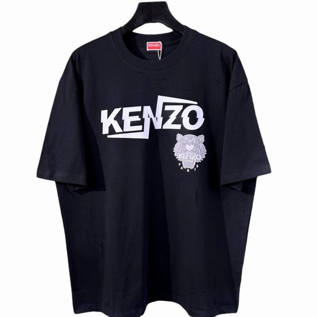 Kenzo 2025最新款潮牌情侣款 经典Logo印花圆领T恤 春夏新品 高品质280克纯棉面料 时尚百搭经典潮款 穿着舒适 透气 时尚 不失个性 帅气有型 彰