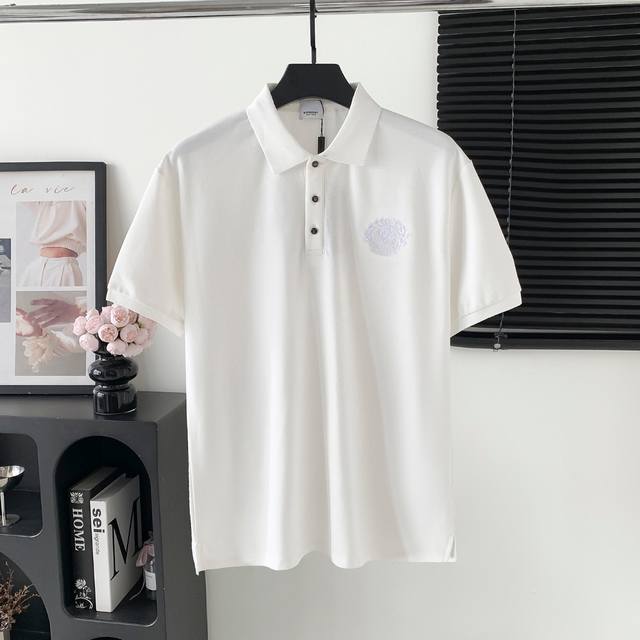 款号 M171 burberry巴宝莉 Logo polo短袖 logo标识精致 原版面料 官方同款 polot恤 此款polo衫选用客供进口230G纯棉100