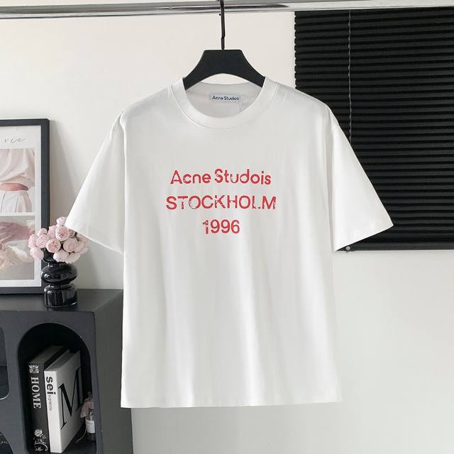 款号 W616 acne Logo字母刺绣短袖 logo标识精致 原版面料 官方同款 短袖T恤 定制280克同缸染纯棉双纱面料 手感非常舒服 春夏砖柜同步 时尚