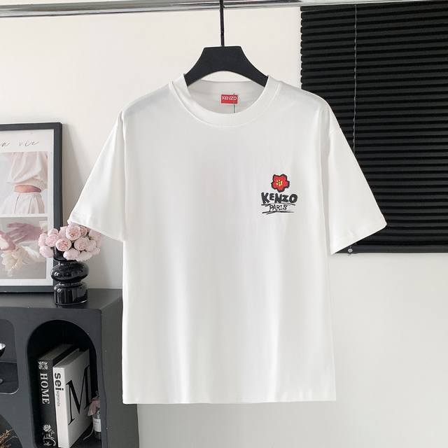 款号 W612 kenzo 高田贤三 Logo字母印花短袖 logo标识精致 原版面料 官方同款 短袖T恤 定制280克同缸染纯棉双纱面料 手感非常舒服 春夏砖