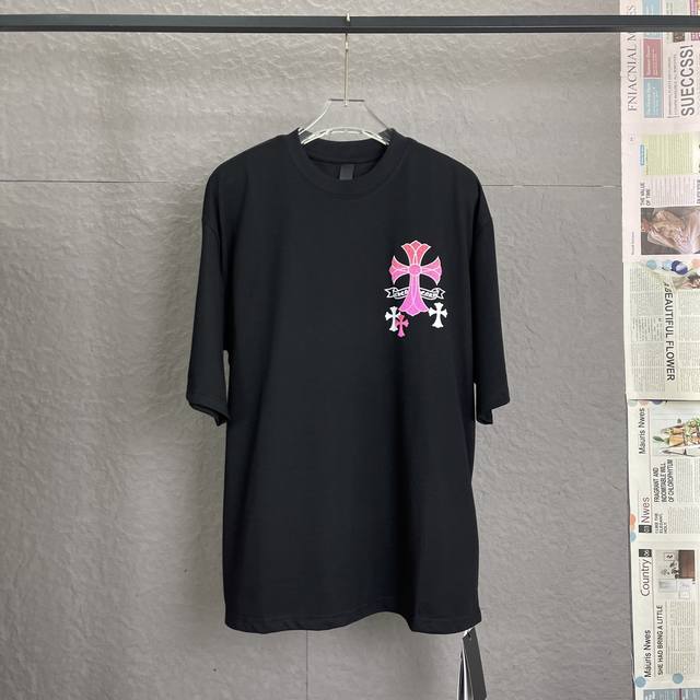 B51 chrome Hearte 克罗心Ch 25Ss迈阿密限定梵文印花T恤短袖 轻奢主义男女日常通勤穿搭必备单品正确版本欢迎对比详细特征 280克100%纯