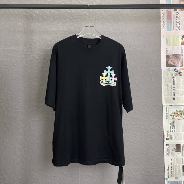 B49 chrome Hearte 克罗心Ch 25Ss迈阿密限定梵文T恤短袖 轻奢主义男女日常通勤穿搭必备单品正确版本欢迎对比详细特征 280克100%纯棉双