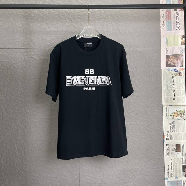 C36 balenciaga 巴黎世家 300高克重 立体胶工艺 独家专供新款原单男士休闲短袖 高端定制 高版本 时尚百搭爆款 进口面料 手感超柔软细腻 穿着亲