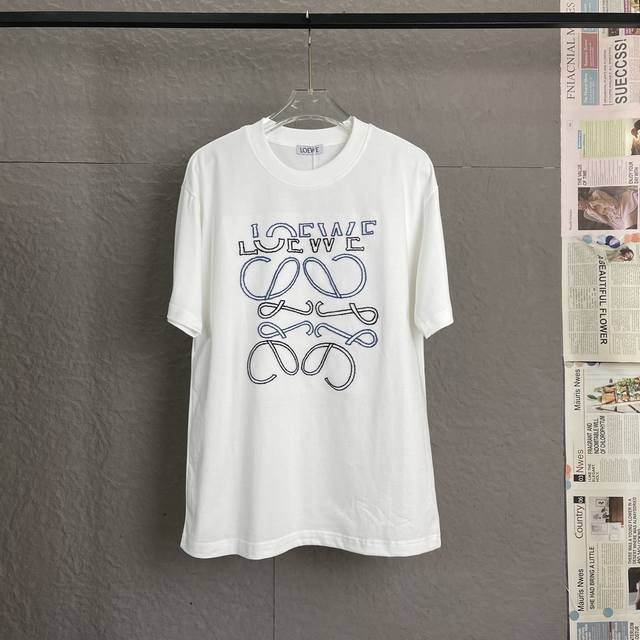A51 loewe 罗意威 高版本300高克重 拼色Logo刺绣工艺 独家专供新款原单男士休闲短袖 高端定制 高版本 时尚百搭爆款 进口面料 手感超柔软细腻 穿