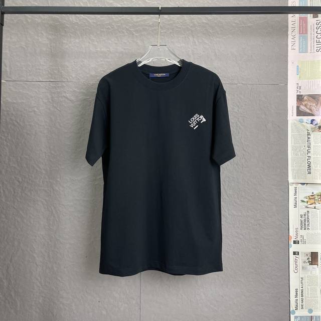 A47 louis Vuitton路易威登Lv 300高克重 高端刺绣工艺 宽松版型 男女同款 独家专供新款原单休闲短袖 高端定制 高版本 时尚百搭爆款 进口面