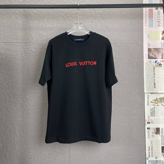 A42 louis Vuitton路易威登Lv 300高克重 高端刺绣工艺 宽松版型 男女同款 独家专供新款原单休闲短袖 高端定制 高版本 时尚百搭爆款 进口面