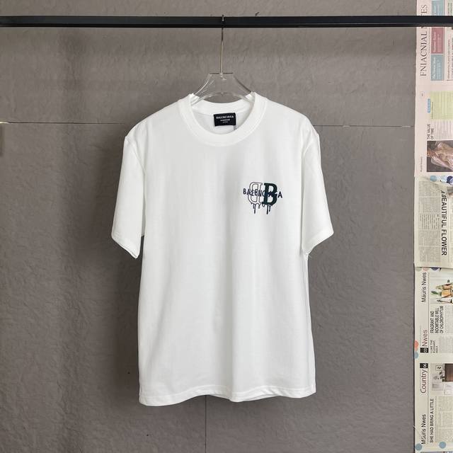 C22 balenciaga 巴黎世家 300高克重 立体胶工艺 独家专供新款原单男士休闲短袖 高端定制 高版本 时尚百搭爆款 进口面料 手感超柔软细腻 穿着亲