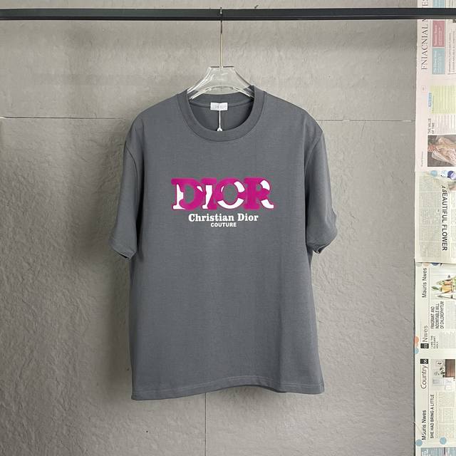 C16 dior 迪奥 300高克重 立体胶工艺 独家专供新款原单男士休闲短袖 高端定制 高版本 时尚百搭爆款 进口面料 手感超柔软细腻 穿着亲肤舒适 高端精品