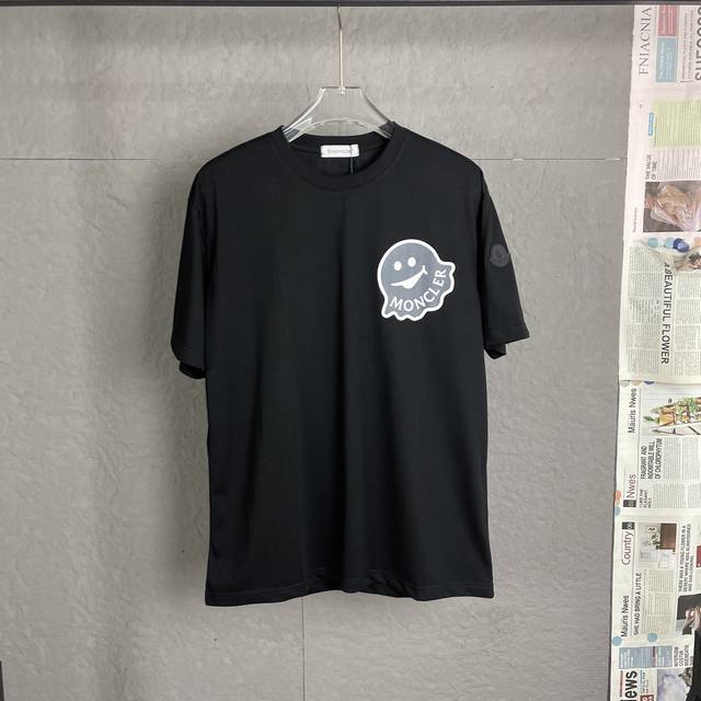 B06 moncler蒙口 立体印花 卡通标识 立体印花 Logo标识精致升级 灵感源自八十年代复古 原版面料 官方同款 短袖T恤 定制270克同缸染面料 手感