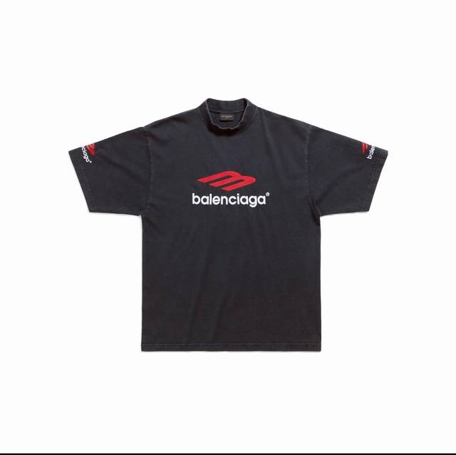 款号611 顶级复刻版本 balenciaga 巴黎世家新款大Logo 大M图标刺绣短袖T恤 前后面左右袖刺绣短袖T恤 .砖柜同步 第一时间正品开发研制 欢迎对