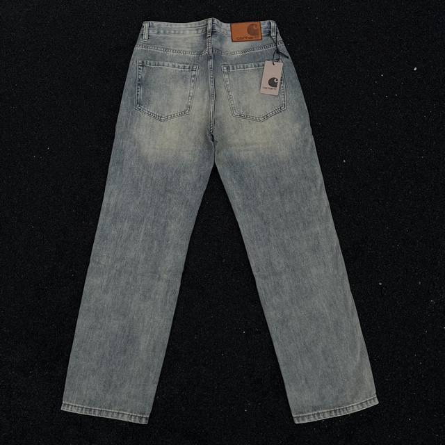 款号298 高品质 #Carhartt* 卡哈特 Fw23秋季新款日系主线户外工装系列水洗牛仔裤子. 男女同款 情侣款 定制牛仔面料 基于纯棉材质特性 透气性亲