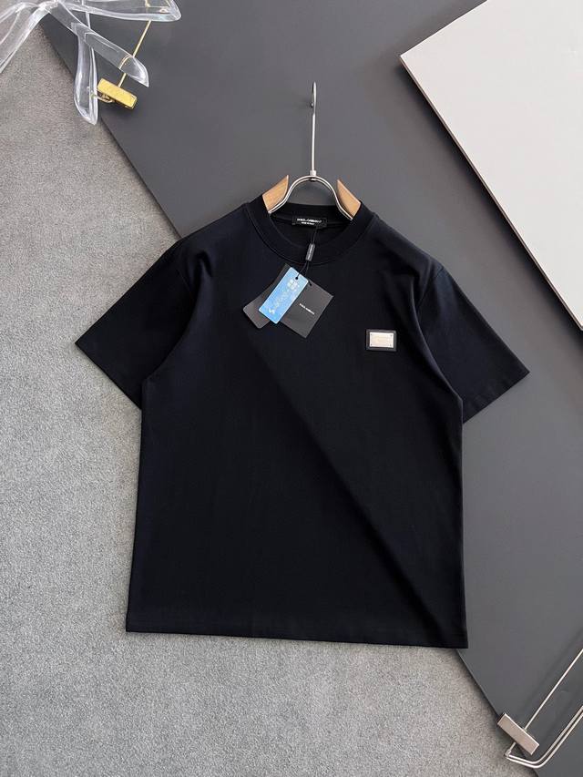 2025独家 新品 Dg高版* 260克双沙纯棉活性棉定制高支复合 爆款现货春夏短袖 简约基础衣橱神器 休闲百搭必备款 做工走线质感一流 微宽松版型 码数S-