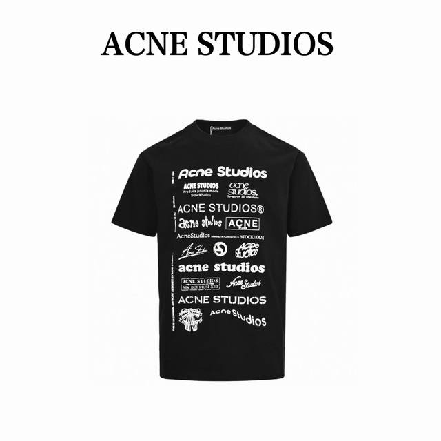 acne Studios 25Ss 多标满印Logo短袖 满印元素的设计 简单不简约 采用喷绘效果来展现 与高街文化不谋而合 整体干净简单 让我们又看到了属于A