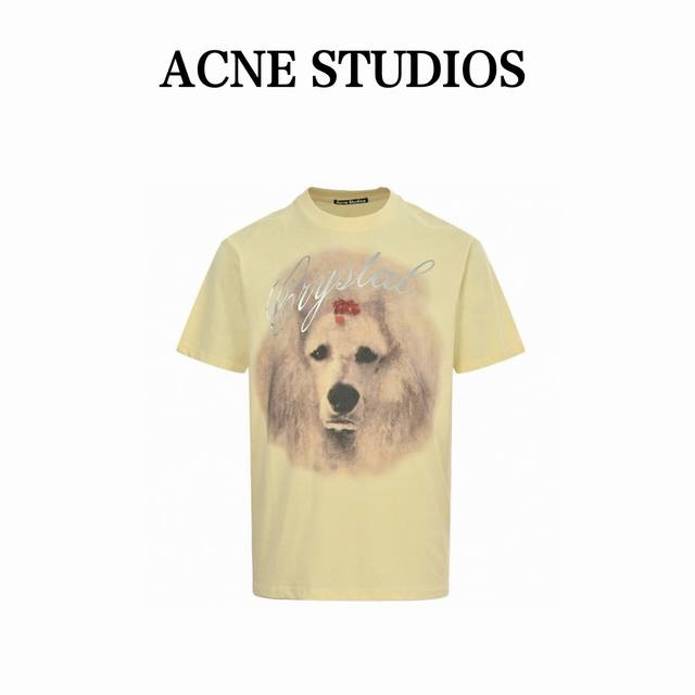 acne Studios 狗狗印花短袖 今年夏天的大爆款修勾短袖 真的是谁穿谁好看系列 面料采用尼泊尔进口32支260G双纱精梳全棉 定织定染面料 达成原版一致