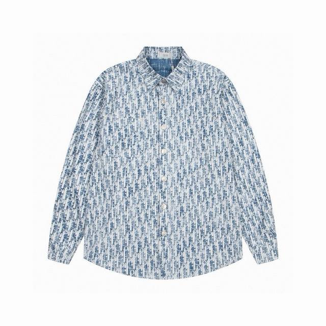 上新 款号 G211 dior迪奥 Cd Stussy 联名款经典Logo男女同款休闲印花衬衫外套 1面料采用进口印花机器批布满印工艺技术 完美把控 区别市场其