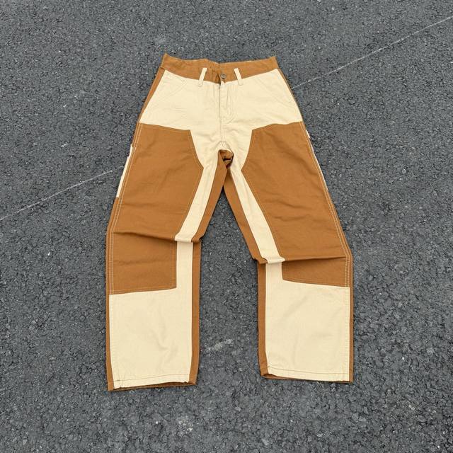 8190 carhartt Wip 卡哈特工装双膝裤伐木裤拼色拼接Cleanfit工装宽松直筒长裤B01Vibe风 卡哈特Vintage牛仔裤B01非常Clea
