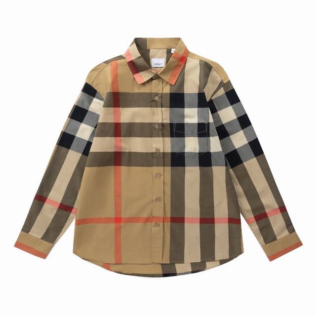 burberry 巴宝莉 经典大格纹衬衫 定制原版一致20支精梳棉单线纱 纱线全部订染 最终确定织法 无论是格型大小线条粗细均达到Y版水平并且布料没有尾斜现象