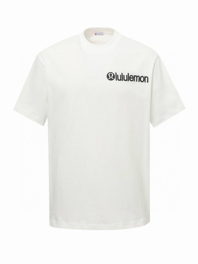 lululemon标识印花圆领短袖T桖 版型大 宽松有型且区别低版本瘦长版型上身拉胯 百分百承诺:顶级品质不做快餐货市面最高版本 顶级品质 280G 26支定制