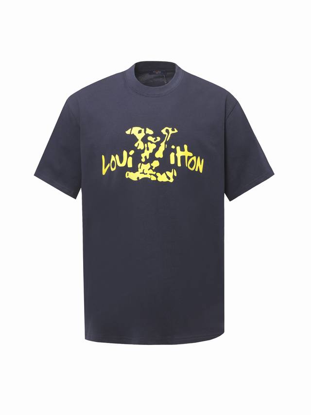 louisviutton 路易威登 25Ss印花T恤短袖 爆款现货春夏短袖 简约基础衣橱神器 休闲百搭必备款 做工走线质感一流 常规欧货版型 男女同款 颜色 藏