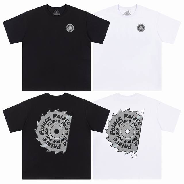 款号 55# 领标细节还原 英式潮牌palace 宫殿 切割图案短袖T恤 颜色 黑色 白色 尺码: S M L Xl 面料 26支300克双纱