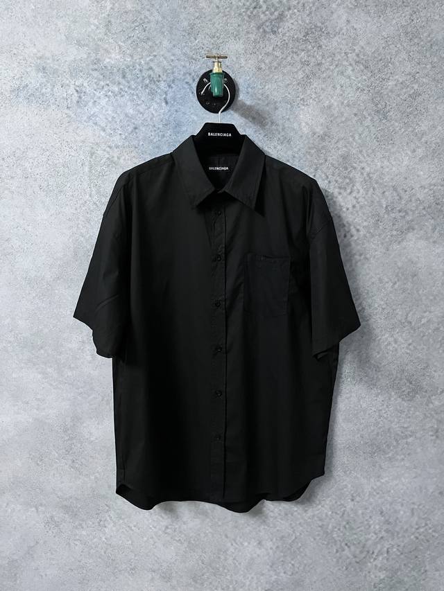 上新 原版开发 顶级版本 balenciaga新款巴黎世家衬衫25Ss早春款春夏新品薄款衬衣衬衫巴黎世家25新款 红色签字胶带短袖衬衫 夏日焦点预警 宝子们巴黎