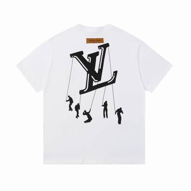 louis Vuitton*路易威登 Lv 经典伞兵人物印花短袖T恤 采用原板独家定制260克32支双莎纯棉面料 质感非常柔软舒服 100%区别市场的顶级面料