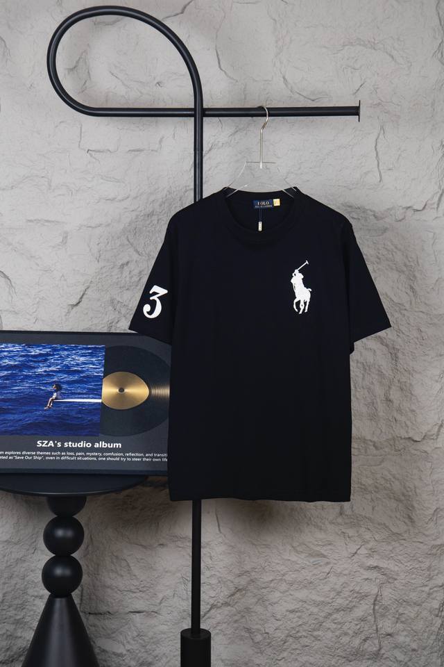 款号 M131 polo Ralph Lauren 拉夫劳伦 基础大马刺绣Logo Big pony polo衫 T恤短袖 黑色 藏青 灰色 白色 原版面料10