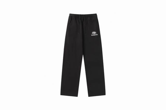 3805款 新款 最高品质-Balenci*Ga 经典款#立体锁扣刺绣卫裤 阔腿版型设计 配合上下同宽大直筒裤形 前裤袋打枣工艺 很显腿长 采用经典的锁扣立体L