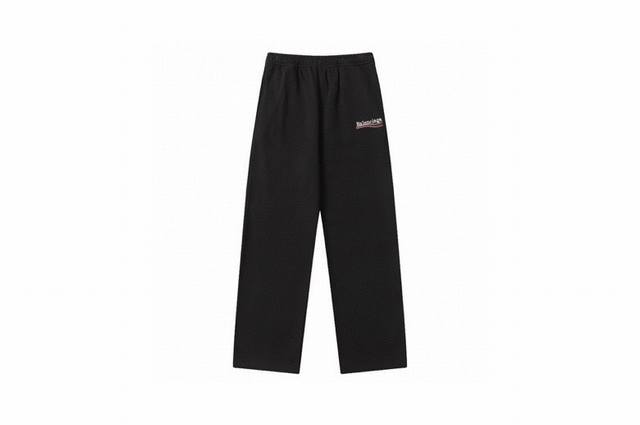 3801款 新款 最高品质-Balenci*Ga 可乐经典款#可乐海浪刺绣卫裤 阔腿版型设计 配合上下同宽大直筒裤形 前裤袋打枣工艺 很显腿长 采用经典的可乐L