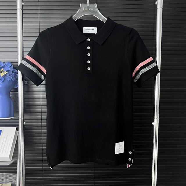 451 当天到货 现货现配 thom Browne 汤姆布朗25Ss四条杠针织衫polo短袖 原版面料 官网同款 非再生纱 高版本 独立定织面料 经历柔软定型