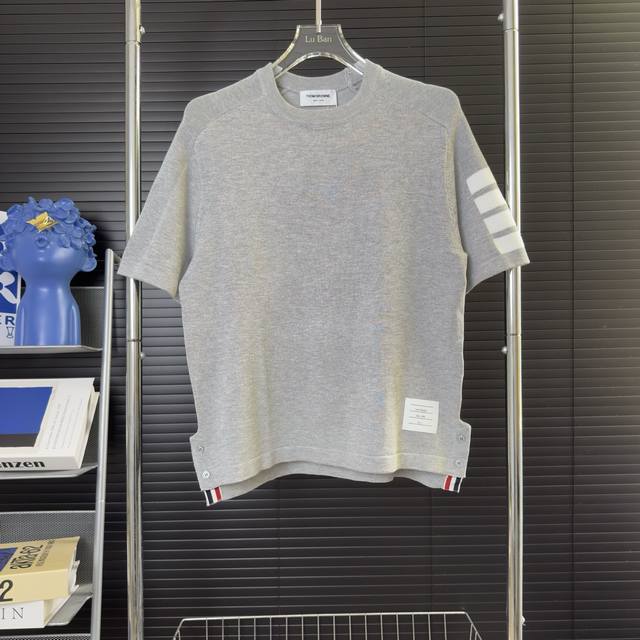 435 当天到货 现货现配 thom Browne 汤姆布朗25Ss四杠针织衫短袖 原版面料 官网同款 非再生纱 高版本 独立定织面料 经历柔软定型 洗水不变形