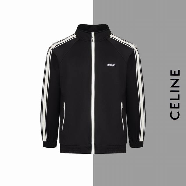 款号 G59 赛琳米色织带立领拉链外套 celine 官网一致款式 工艺:胸口饱满Zp一致刺绣小标 经典专柜同步米色织带Logo 吊坠 面料 400 克纯棉金马