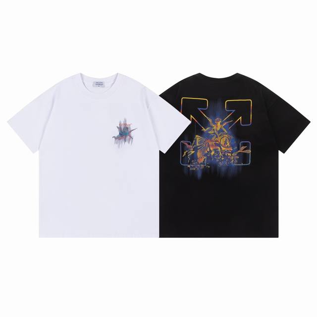 9027# Off White新款宽松版短袖T恤 尺码 S M L Xl 颜色 黑色 白色
