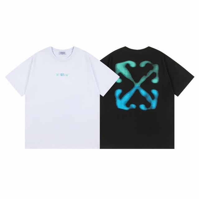 9007# Off White新款宽松版短袖T恤衫尺码 S M L Xl 颜色 黑色 白色