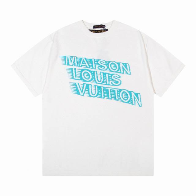 lv驴家字母Logo圆领提花针织T恤短袖 颜色 白色 黑色 码数 M L Xl Xxl