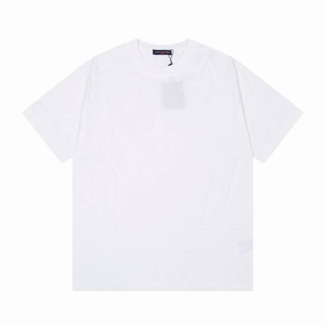 lv 驴家暗纹Logo花卉刺绣针织圆领T恤 颜色 白色 黑色 码数 M L Xl Xxl