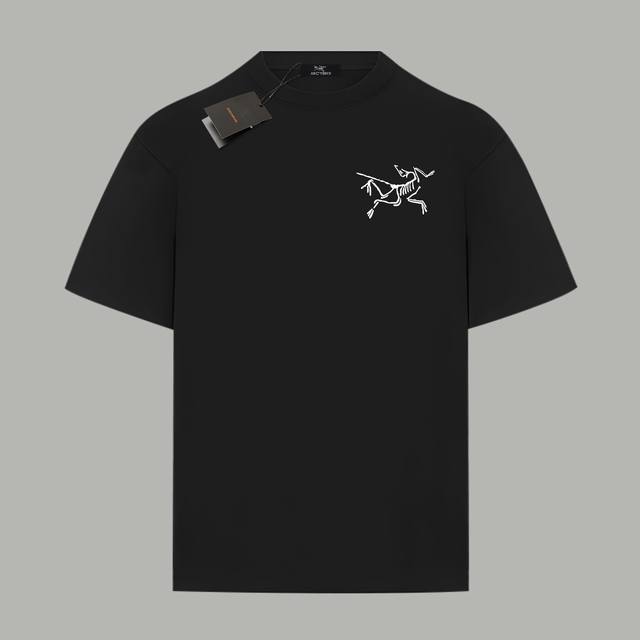 Arc'teryx 始祖鸟 官网同款 前后鸟家经典图案字母 印花双纱纯棉短袖 - 280G双纱纯棉顶级面料 手感柔软 百分百纯棉独家出货 定染硫化黑无尘处理面料