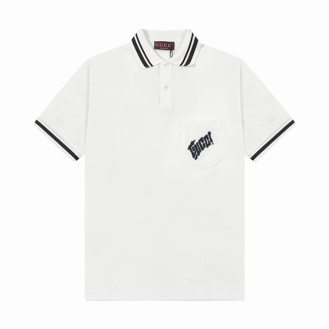 品牌 Gucci 面料 纯棉丝光珠地 克重 230克 颜色 黑色 白色 藏青色 尺码 M-Xxl 原版定制1 1细节还原 三标Logo齐全 高端定制 饰刺绣棉质
