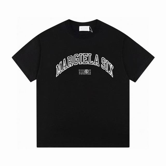 mm6 马吉拉 印花Logo字母圆领简约短袖T恤男女同款 百搭潮流 男女同款 吊牌 领标 水洗唛 三标齐全 定织定染280克精梳棉面料 尺码 S-Xxl 颜色