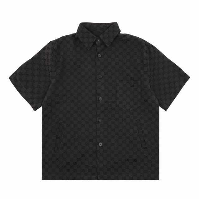 gucci 古驰 翻领满印短袖衬衣外套 尺码 Xs-L