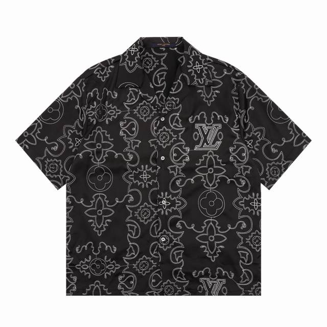 louis Vuitton 路易威登 蔓藤靴线绣花刺绣短袖衬衫 尺码 Xs-L