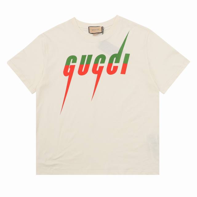 gucci古驰闪电Logo短袖T恤 size Xs-L