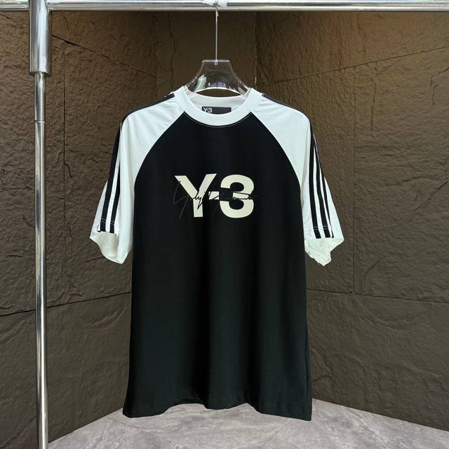 y3* 山本耀司* 2025春夏新款短袖T恤 重磅纯棉字母Logo植绒+立体硅胶签名 颜色 黑色 白色 码数 S M L Xl Xxl