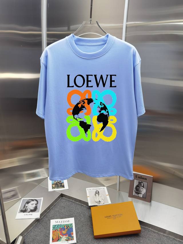 Lo*We 罗意*威 25Ss 大师亲手设计潮牌新品印花圆领短袖T恤 春夏最新砖柜同步 Os落肩版型 300克重全棉 时尚又个性 超级百搭好看的一款 男女都非常