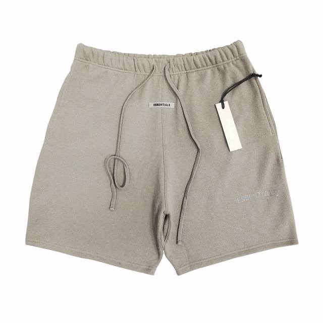 驼色 顶级版本Fear Of God Fog复线Essentials新款烫画3M反光男女情侣明星同款短裤一休闲裤 高克重400G定织定染面料 耗时一个多月织布色