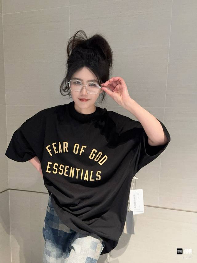 爆款模特图 全套对版Fear Of God Essentials Fall24 Back To School系列 Womens Tri-Blend Crewne