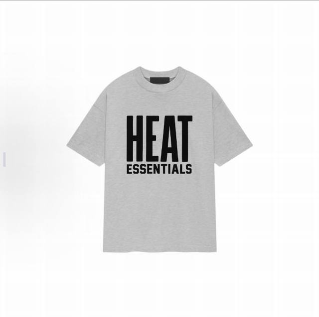 顶级版本Fear Of God Essentials X Nba 联名款 Fw24 Essentials Heat Tee 迈阿密热火队 胸前字母Logo硅胶图